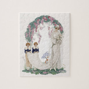 Art Nouveau-huwelijksillustratie – Vintage bruid Legpuzzel