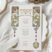 Art Nouveau Huwelijkskeuken Menu Kaart