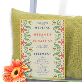 Art Nouveau huwelijksprogramma Kaart