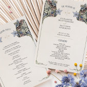 Art Nouveau huwelijksprogramma Kaart