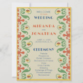 Art Nouveau huwelijksprogramma Kaart (Voorkant)