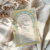 Art Nouveau Huwelijksuitnodiging  Deco Kaart