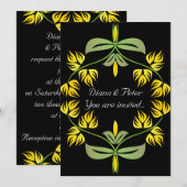 Art Nouveau huwelijksuitnodigingen Kaart (Voorkant / Achterkant)