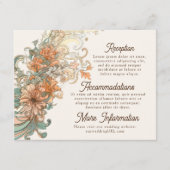 Art Nouveau Huwelijksverblijf Informatiekaartje (Voorkant)