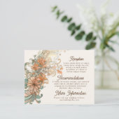 Art Nouveau Huwelijksverblijf Informatiekaartje (Staand voorkant)