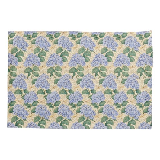 Art Nouveau Hydrangea Pattern with Dragonflies Kussensloop (Achterkant)