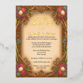 Art Nouveau II Grens & Folie Lettering - Folie Uitnodiging (Voorkant)