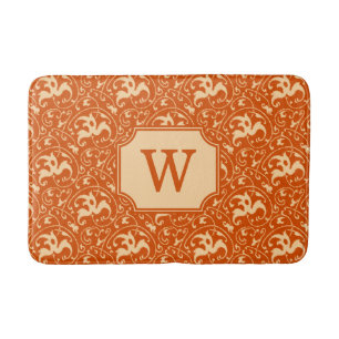 Art Nouveau Ikat - Mandarijns Oranje Badmat