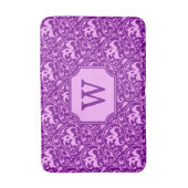 Art Nouveau Ikat - Orchid en Paars Badmat (Voorkant Verticaal)