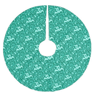 Art Nouveau Ikat - Turquoise en Aqua Kerstboom Rok