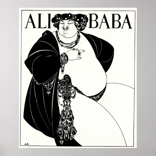 Art Nouveau-illustratie: Beardsley - Ali Baba Poster (Voorkant)