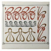  Art Nouveau Illustratie door Alphonse Mucha Tegeltje (Voorkant)