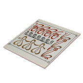  Art Nouveau Illustratie door Alphonse Mucha Tegeltje (Zijkant)