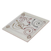  Art Nouveau Illustratie door Mucha Tegeltje (Zijkant)