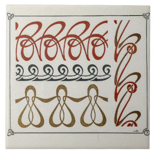  Art Nouveau Illustratie door Mucha Tegeltje