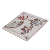  Art Nouveau Illustratie door Mucha Tegeltje (Zijkant)