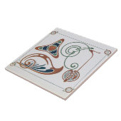 Art Nouveau Illustratie door Mucha Tegeltje (Zijkant)