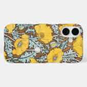 Art Nouveau illustratie van gele papaverbloem Case-Mate iPhone Case (Achterkant (horizontaal))