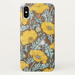 Art Nouveau illustratie van gele papaverbloem Case-Mate iPhone Case