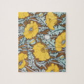 Art Nouveau-illustratie van gele papaverbloem Legpuzzel (Verticaal)