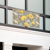 Art Nouveau-illustratie van gele papaverbloem Spandoek (Buitenkant Gebouw)