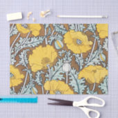 Art Nouveau-illustratie van gele papaverbloem Tissuepapier (Craft)