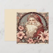 Art Nouveau illustratie van Kerstman Kaart (Voorkant / Achterkant)
