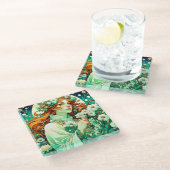 Art Nouveau Imbolc Keltische Lente Glazen Onderzetter (Schuin)