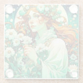 Art Nouveau Imbolc Keltische Lente Glazen Onderzetter (Achterkant)