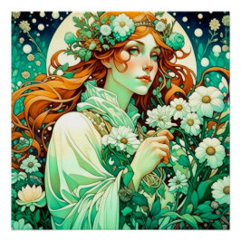 Art Nouveau Imbolc Keltische Lente Perfect Poster