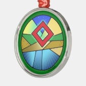 Art Nouveau Ingwaz Rune of Emerging Energy Metalen Ornament (Links)