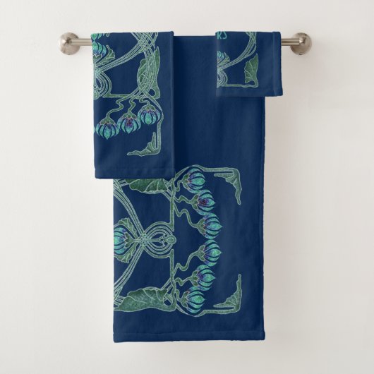Art Nouveau Inspiration I Bathroom Towel set Bad Handdoek (Insitu)
