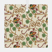 Art Nouveau-inspired floral design Glas Ornament (Achterkant)