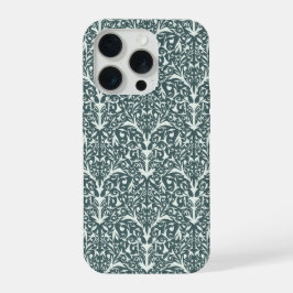 Art Nouveau Inspired Florals IPhone Case - Green iPhone 15 Pro Case