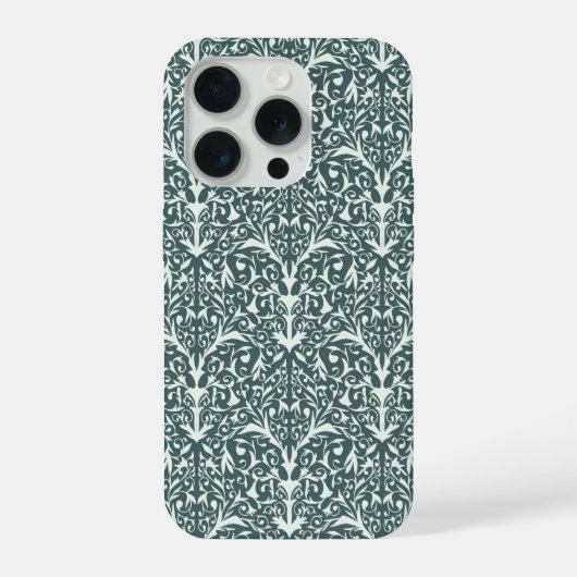 Art Nouveau Inspired Florals IPhone Case - Green Hoesje (Achterkant)