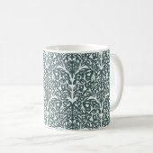 Art Nouveau Inspired Florals Mug - Green Koffiemok (Voorkant rechts)