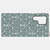 Art Nouveau Inspired Florals Samsung Case - Green Galaxy Hoesje (Achterkant horizontaal)