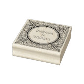 Art Nouveau Inspired Wooden Name Stamp Rubberstempel (Stempel)