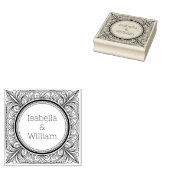 Art Nouveau Inspired Wooden Name Stamp Rubberstempel (Gestempeld)