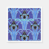Art nouveau iris bloeit elegante  kunst servet (Voorkant)