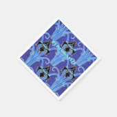 Art nouveau iris bloeit elegante  kunst servet (Hoek)