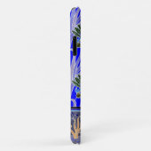 Art nouveau iris bloem elegant verneuil blauw Case-Mate iPhone case (Achterkant/rechts)