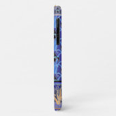 Art nouveau iris bloem elegant verneuil blauw Case-Mate iPhone case (Achterkant/links)