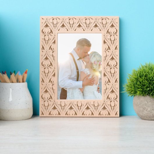 Art Nouveau Iris Bloemen & Foliage Patroon Gegraveerde Lijstjes