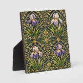 Art Nouveau Iris Bloemendamasker Fotoplaat (Voorkant)