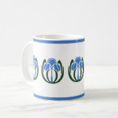 Art Nouveau Iris Coffee-Mok Koffiemok (Voorkant links)