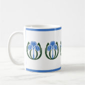 Art Nouveau Iris Coffee-Mok Koffiemok (Links)
