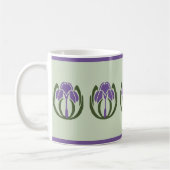 Art Nouveau Iris Coffee-Mok Koffiemok (Links)
