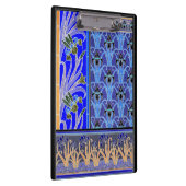 Art nouveau iris elegante bloemen blauw zwart vern klembord (Rechts)