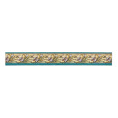 Art Nouveau Iris Floral Flowers Ribbon Grosgrain Lint (Voorkant)